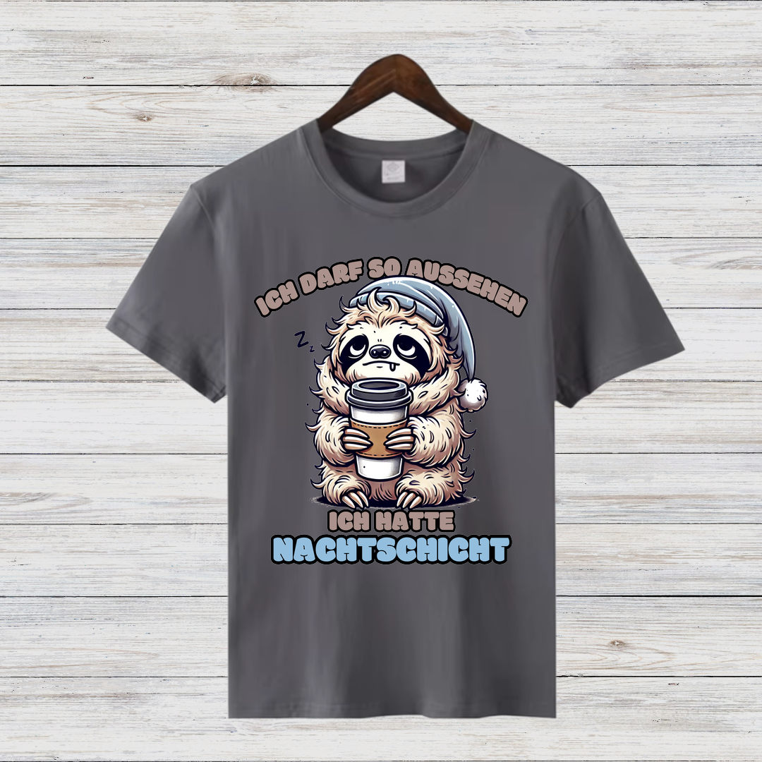 Faultier Nachtschicht | Lustiges Wintershirt | Humorvolles Faultier Design | Statement Shirt für kalte Tage
