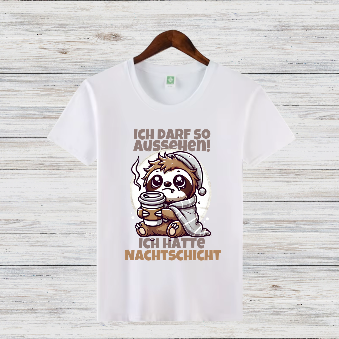 Faules Faultier | Lustiges Nachtshirt | Humorvolles Winterdesign | Statement Shirt für Frauen