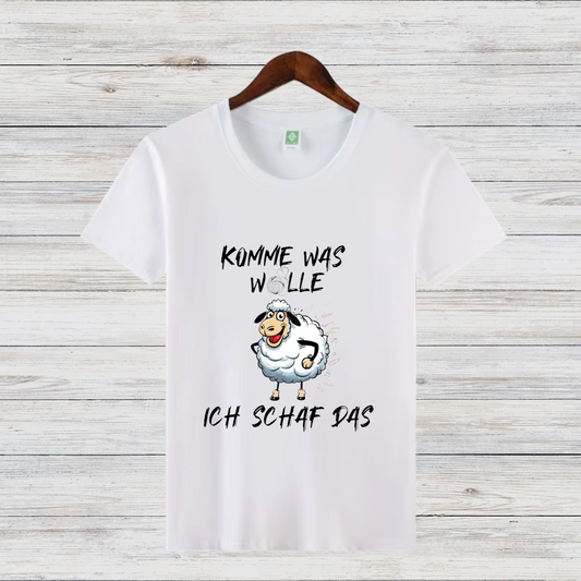Komme Was Wolle | Lustiges Statement Shirt | Humorvolles Schaf Motiv | Winter Must-have | Damen T-Shirt