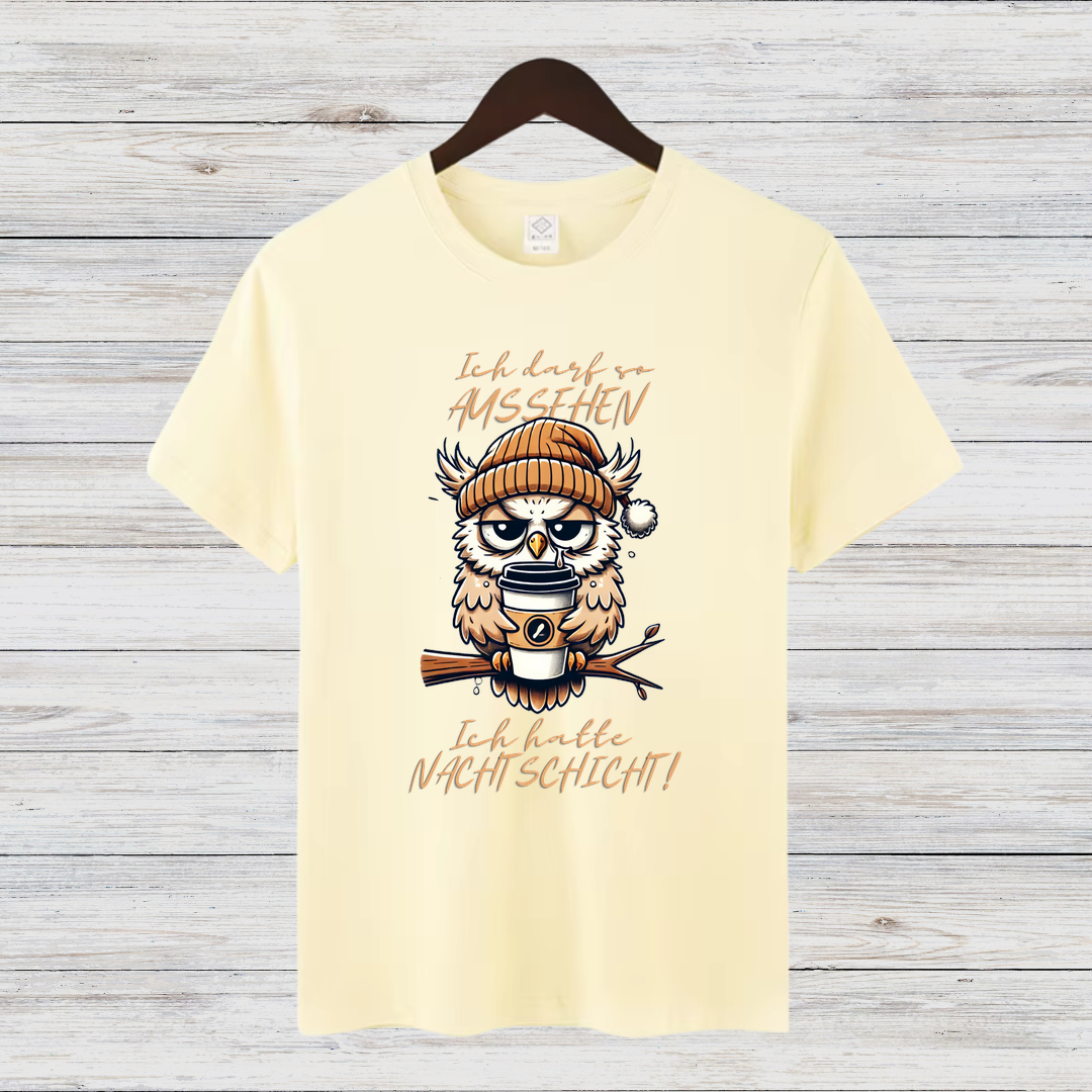 Eulen-Nachtshirt | Lustiges Winterdesign | Humorvolles Statement-Shirt | Perfekt für kalte Tage