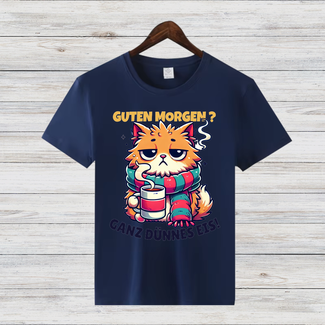 Gemütliche Katze | Lustiges Wintershirt | Humorvolles Statement Shirt | Perfekt für kalte Tage
