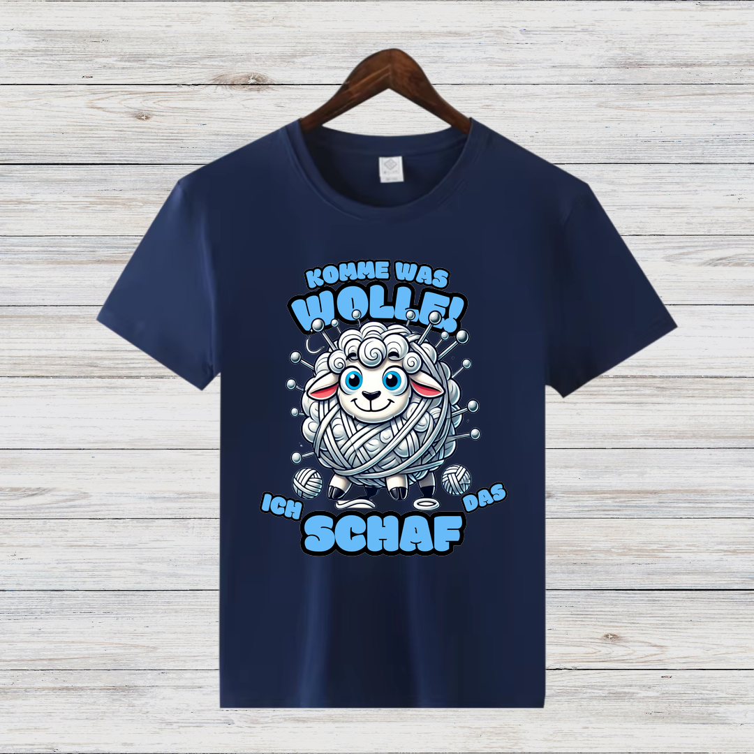 Komme was Wolle | Lustiges Schaf-Shirt | Humorvolles Strick-Design | Statement-Shirt für kalte Wintertage