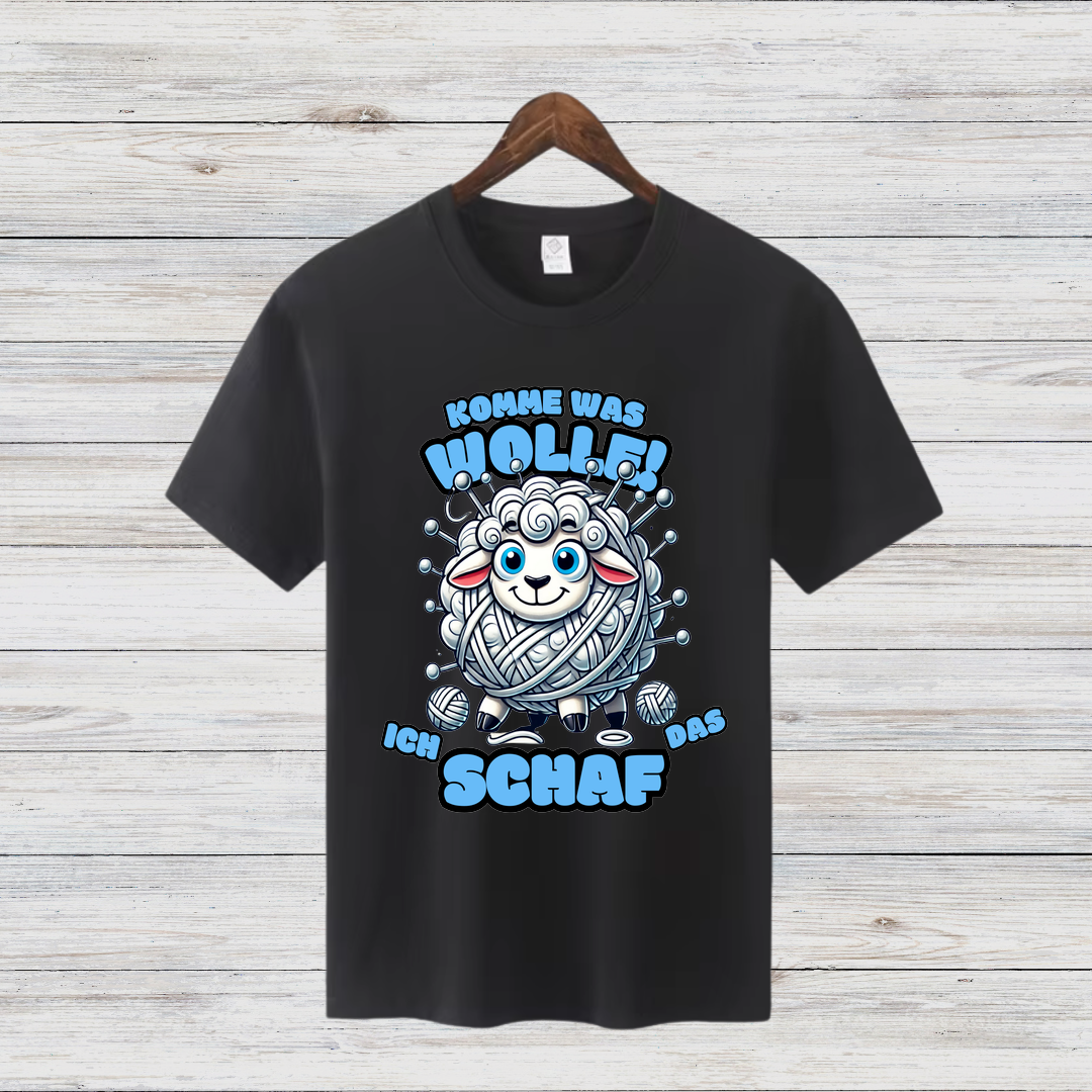 Komme was Wolle | Lustiges Schaf-Shirt | Humorvolles Strick-Design | Statement-Shirt für kalte Wintertage