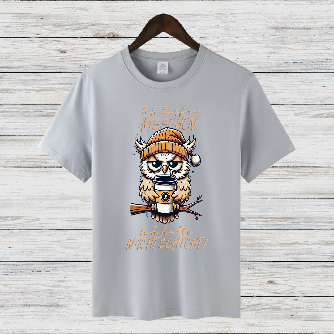 Eulen-Nachtshirt | Lustiges Winterdesign | Humorvolles Statement-Shirt | Perfekt für kalte Tage