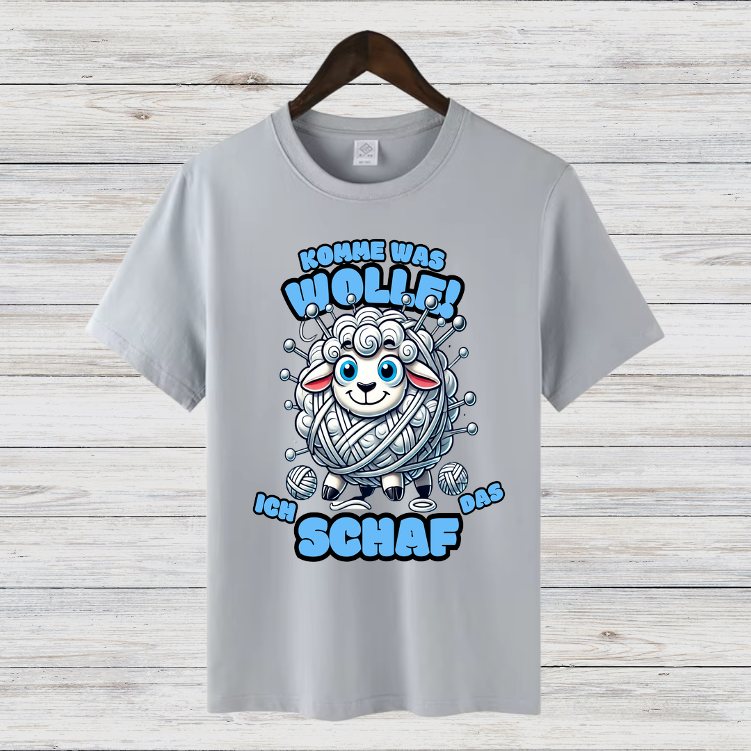 Komme was Wolle | Lustiges Schaf-Shirt | Humorvolles Strick-Design | Statement-Shirt für kalte Wintertage