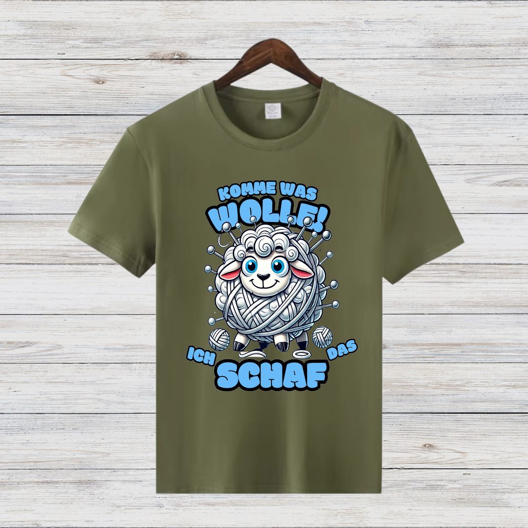 Komme was Wolle | Lustiges Schaf-Shirt | Humorvolles Strick-Design | Statement-Shirt für kalte Wintertage