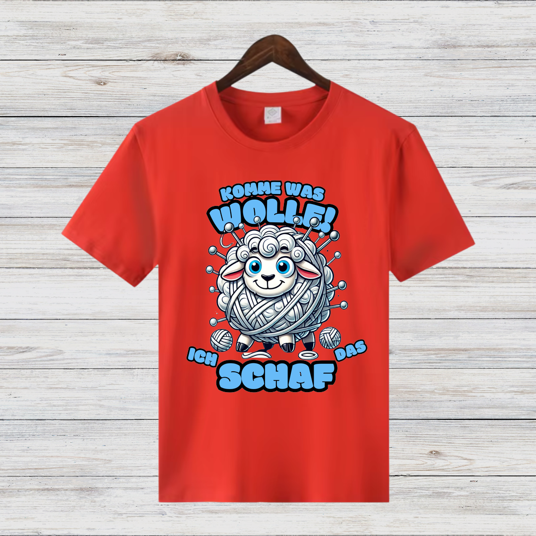 Komme was Wolle | Lustiges Schaf-Shirt | Humorvolles Strick-Design | Statement-Shirt für kalte Wintertage