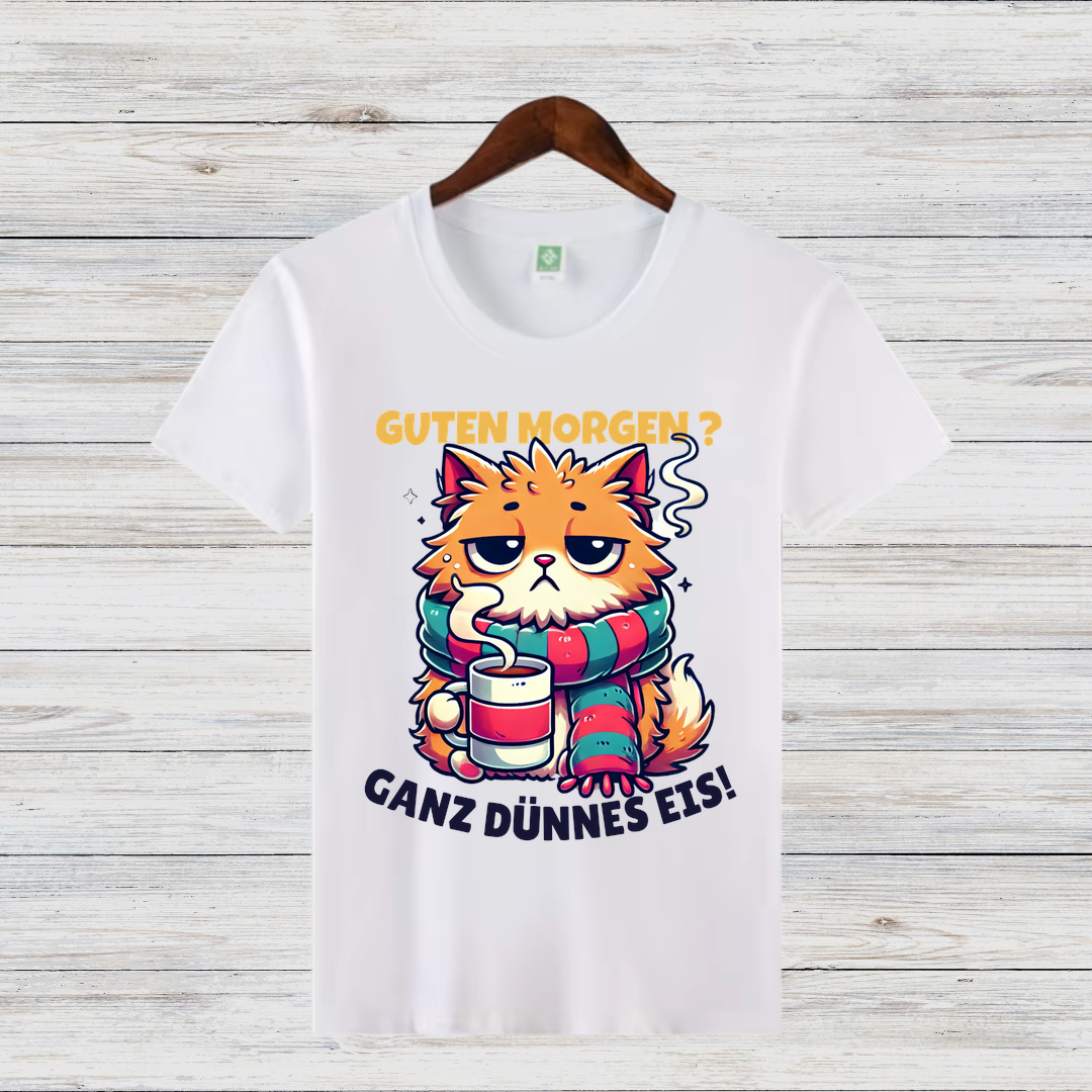 Gemütliche Katze | Lustiges Wintershirt | Humorvolles Statement Shirt | Perfekt für kalte Tage
