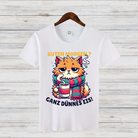 Gemütliche Katze | Lustiges Wintershirt | Humorvolles Statement Shirt | Perfekt für kalte Tage